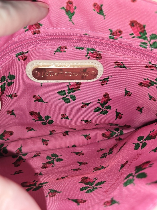 Betsey Johnson NWT Cream Love Letter Crossbody with Pink & Blue Postal Accents - Picture 9 of 9